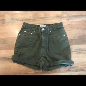 Dark Green Limited Jeans Shorts Size 2